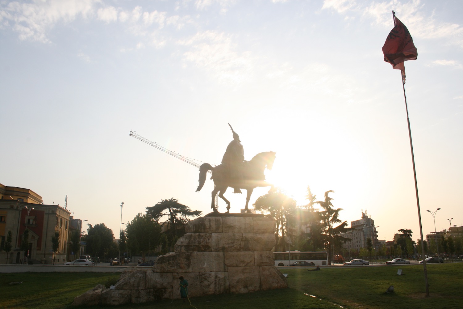 a statue of a man on a horse