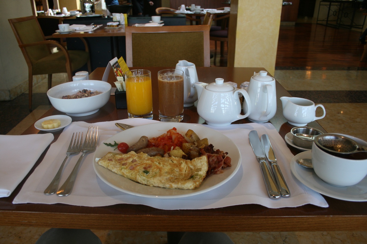 a plate of food on a table