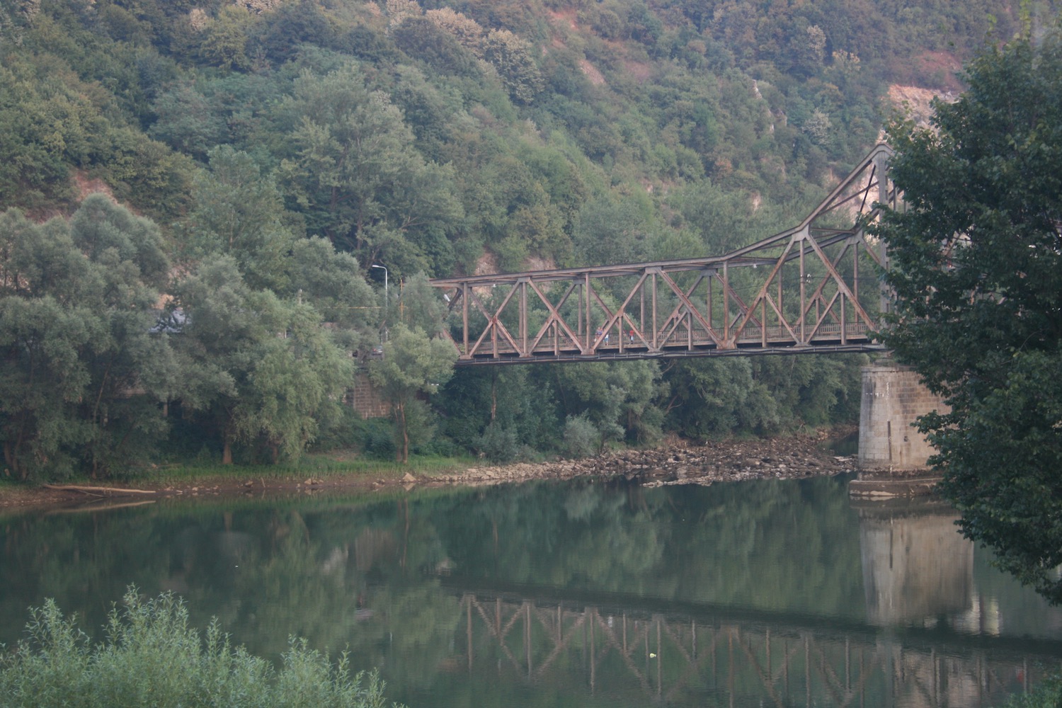 a bridge over a river