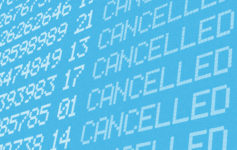 a blue screen with white text