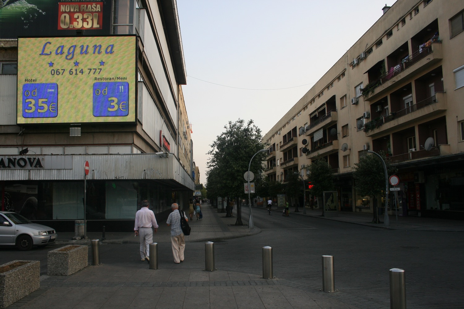 people walking on a street