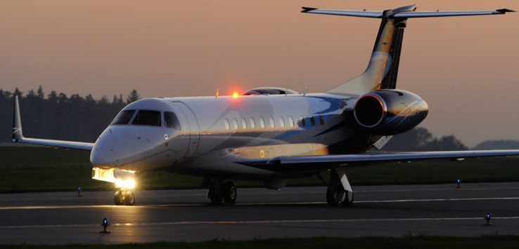 a plane on the runway