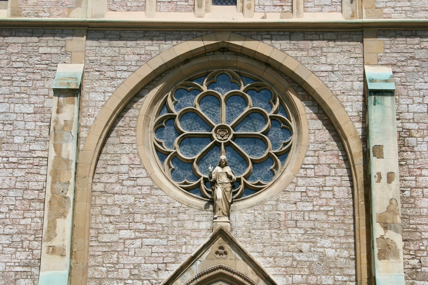 a statue on a building