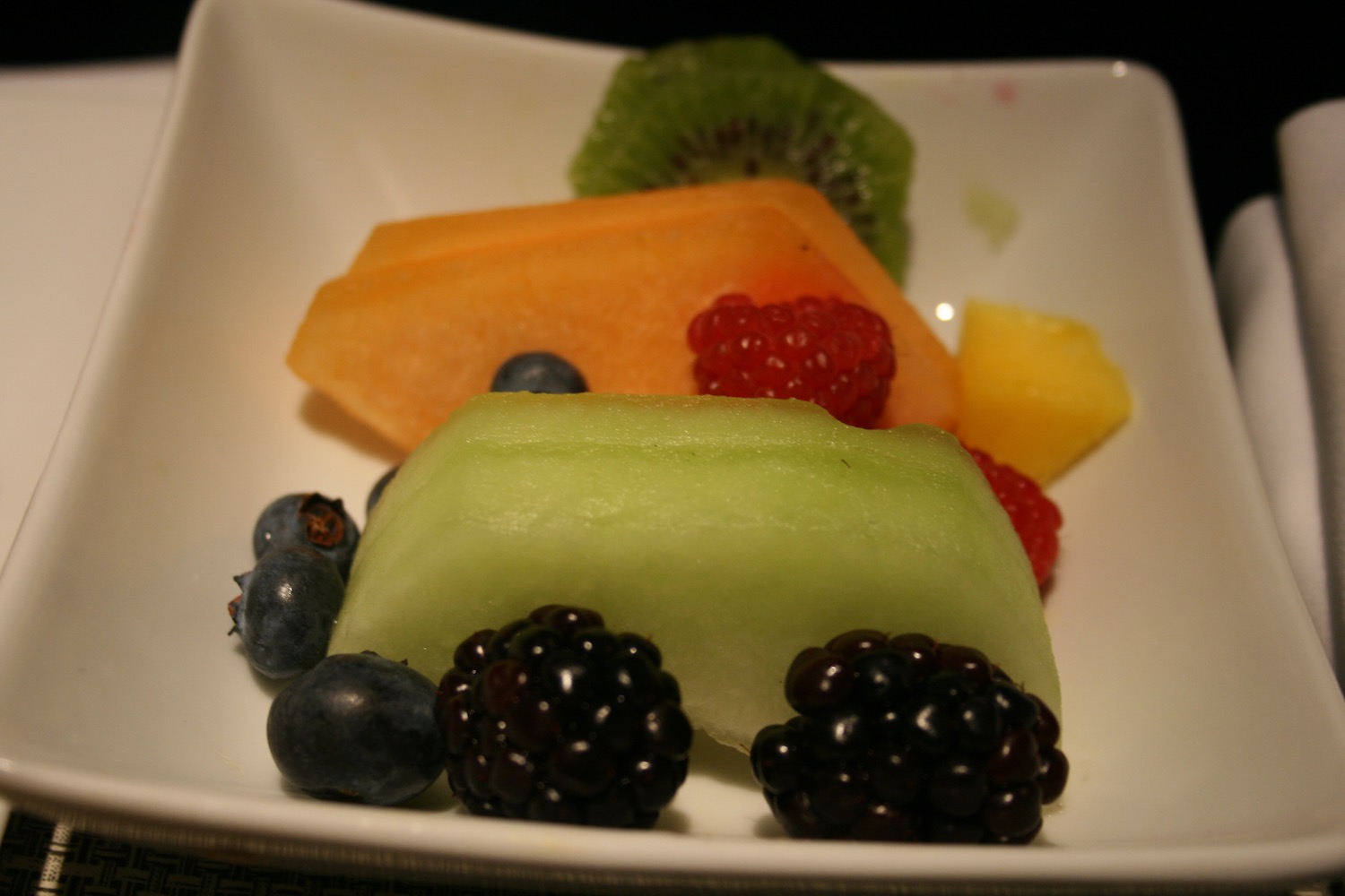 a plate of fruit on a table