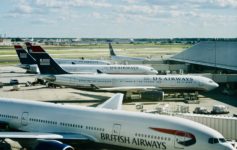 airplanes at an airport