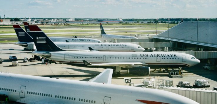 airplanes at an airport