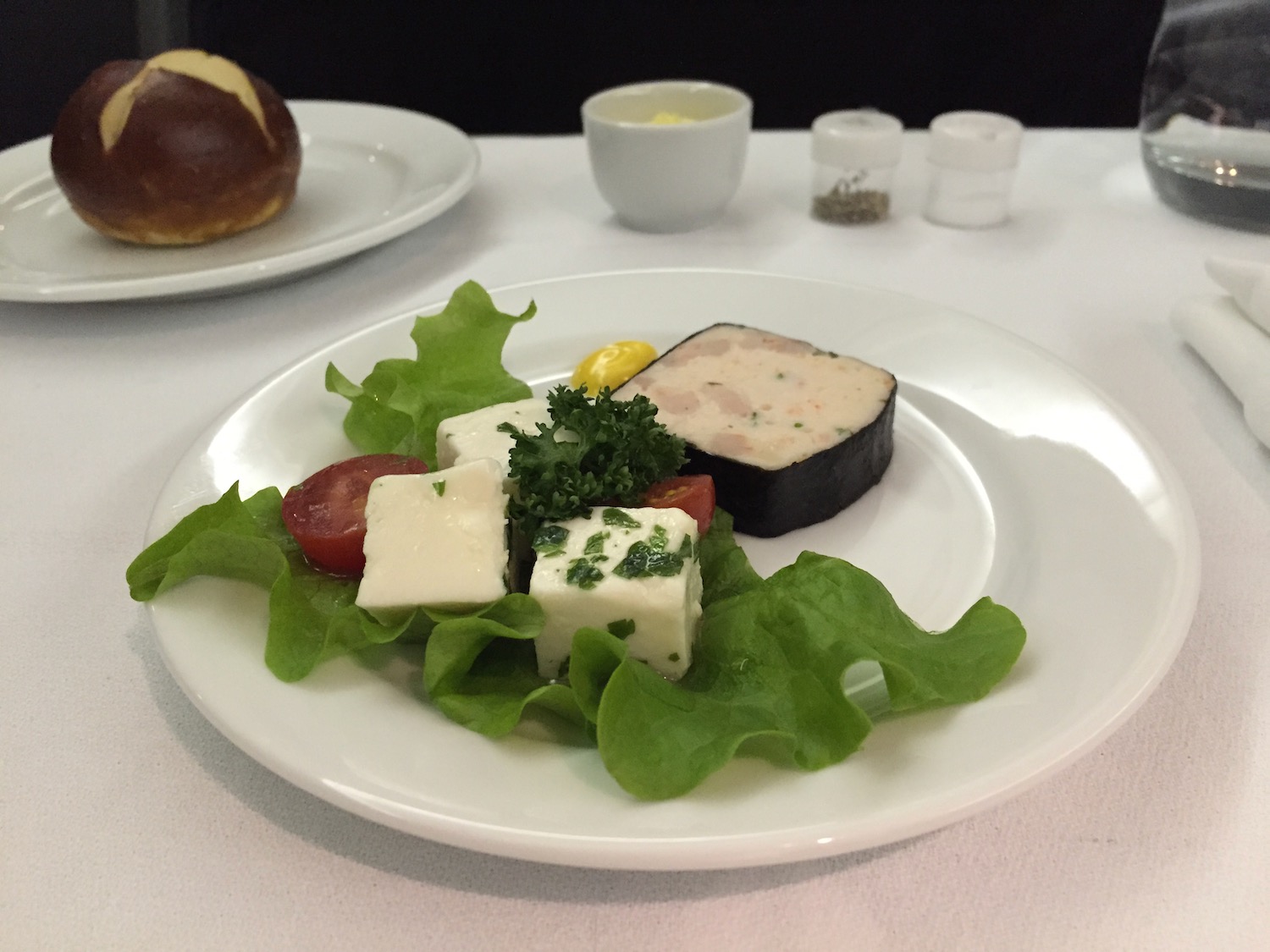 a plate of food on a table