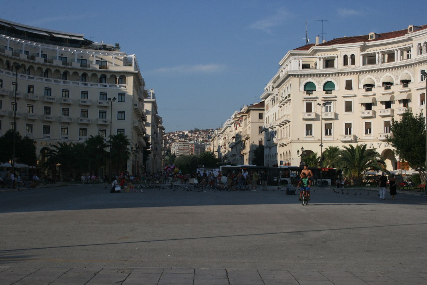 a man riding a bicycle in Thessaloniki