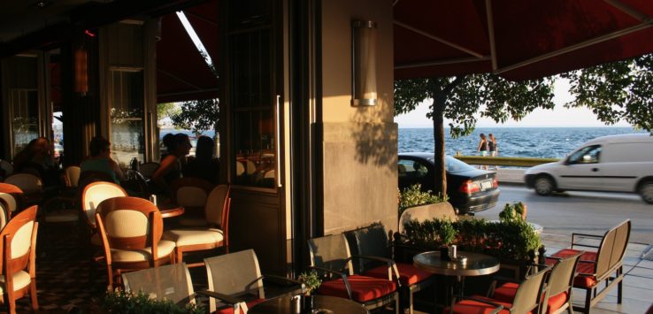 a restaurant with tables and chairs