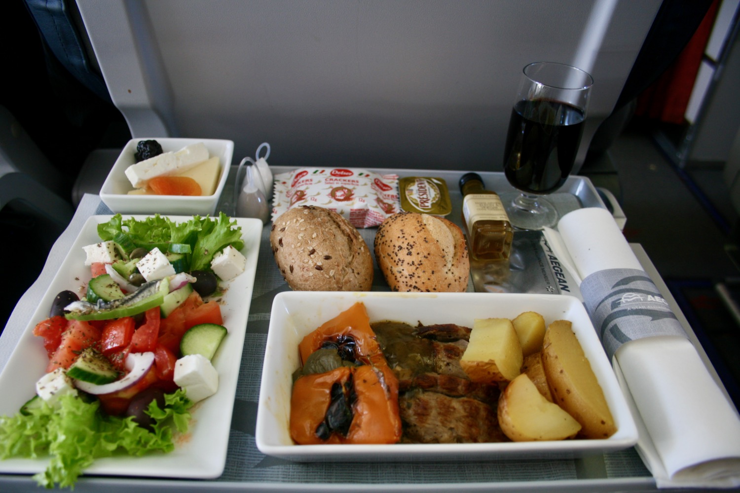 a tray of food on a tray