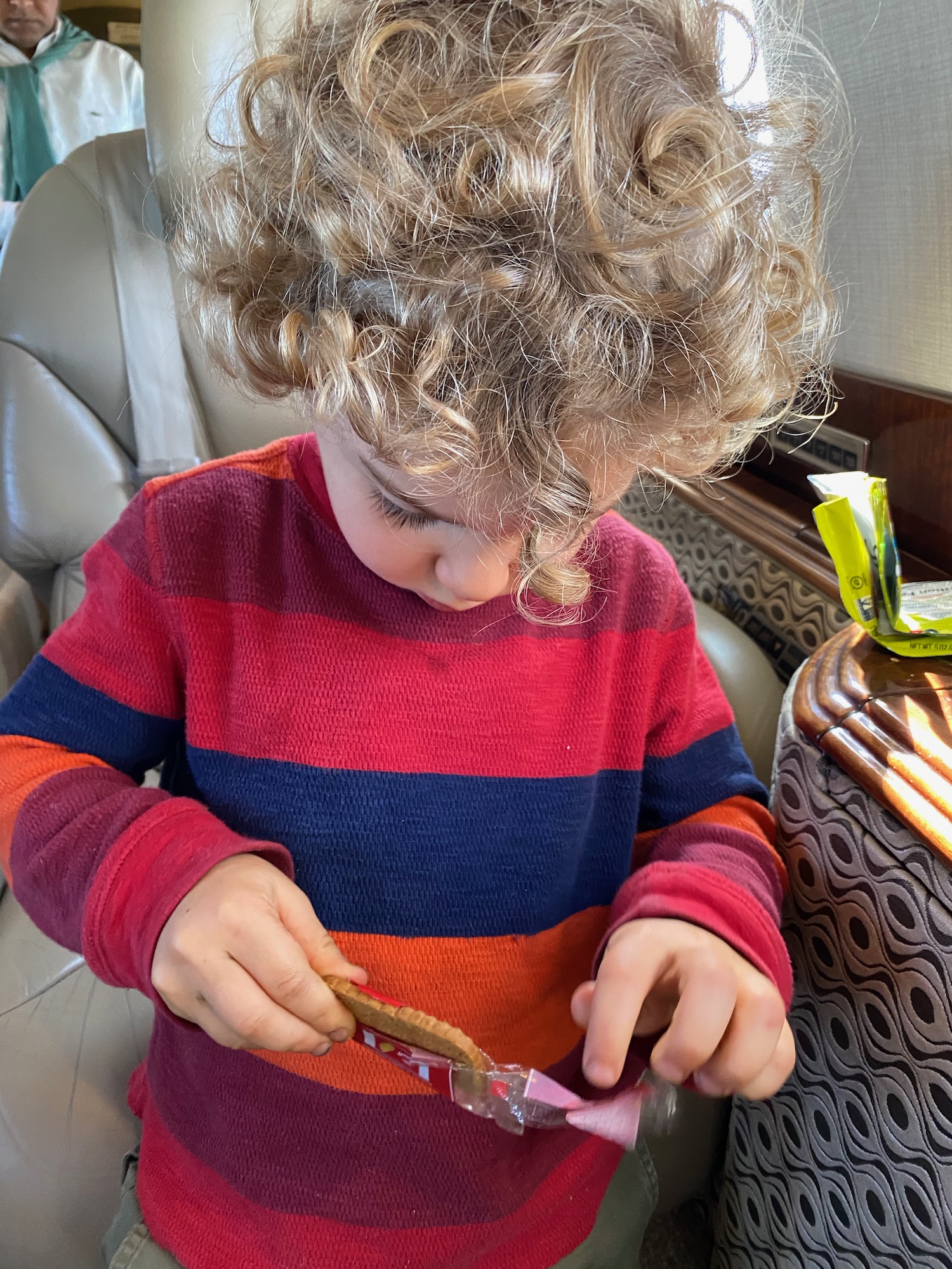 a child eating a cookie