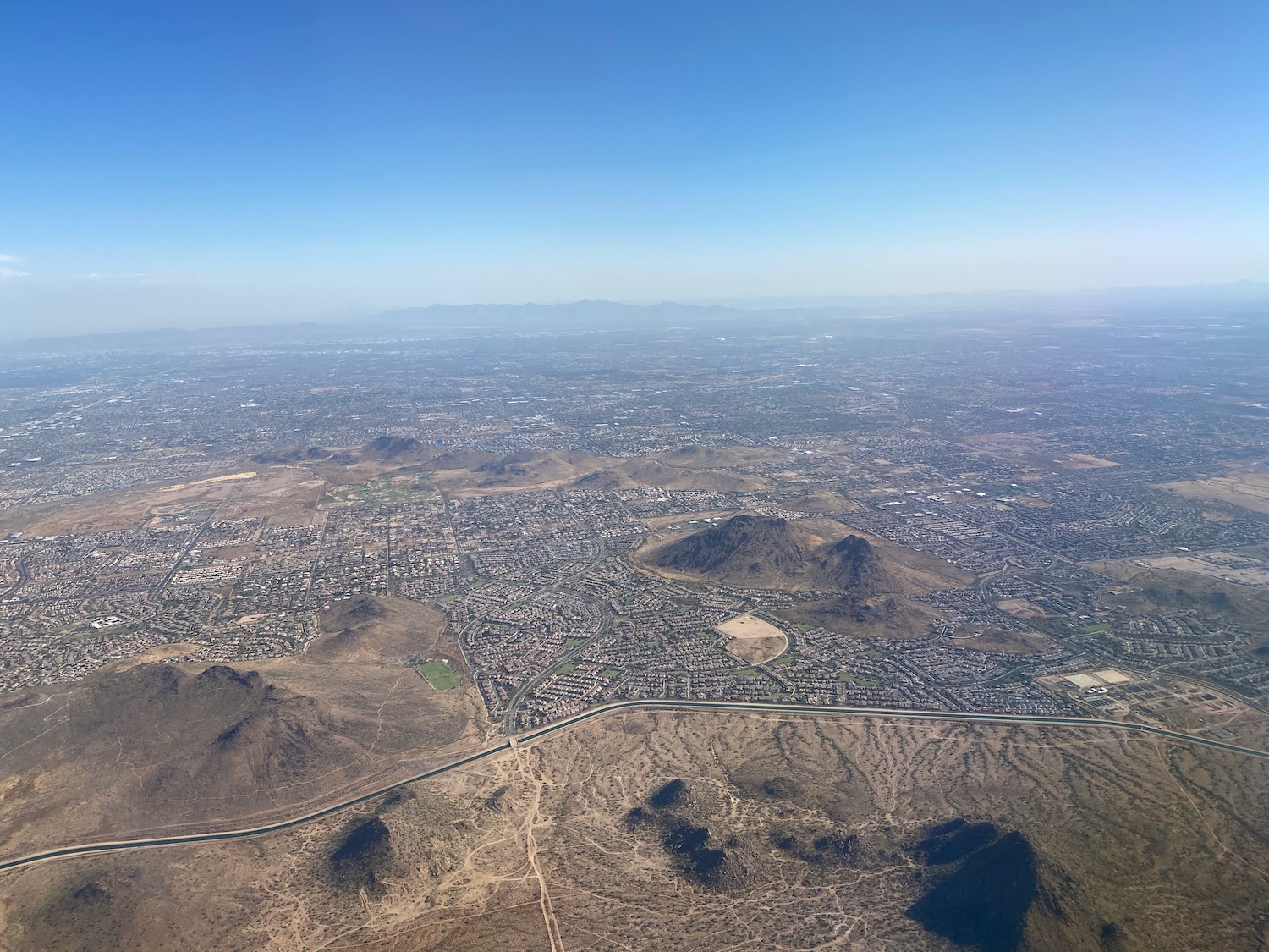 an aerial view of a city