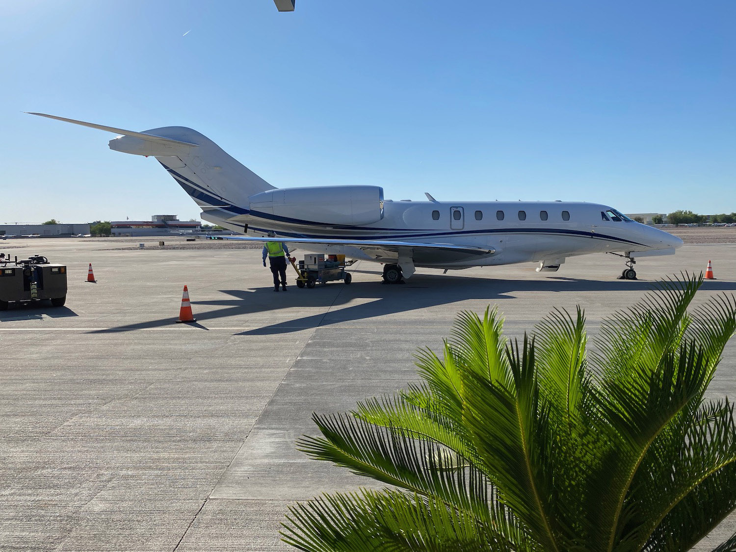 a plane on the runway