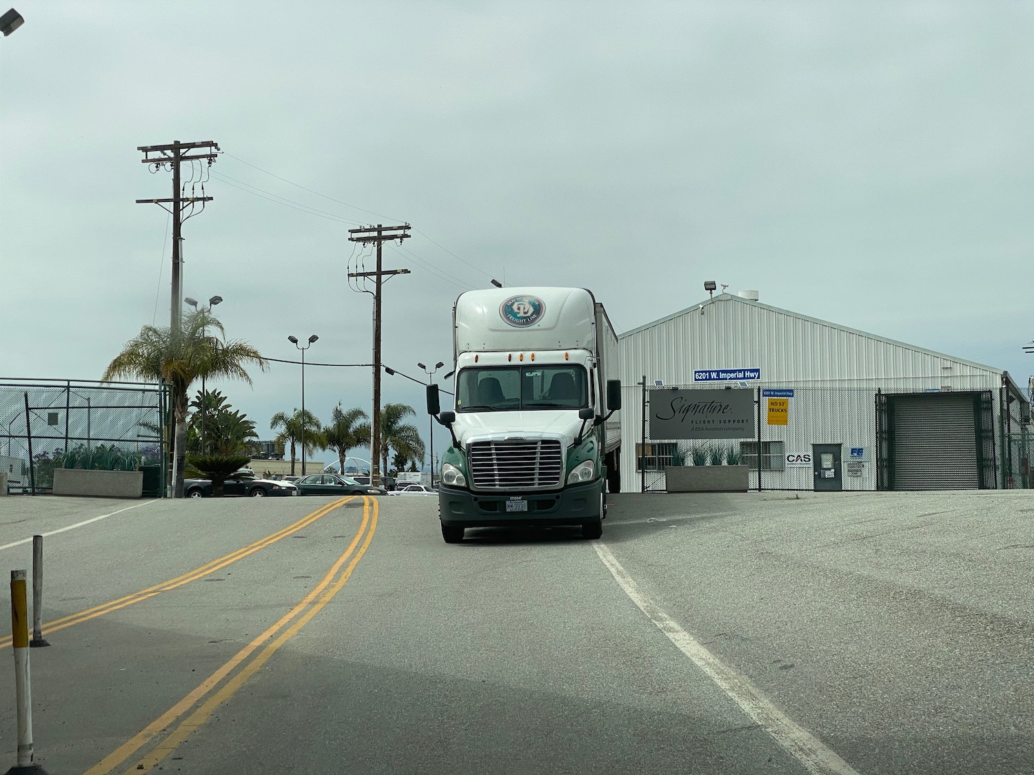 a truck on the road