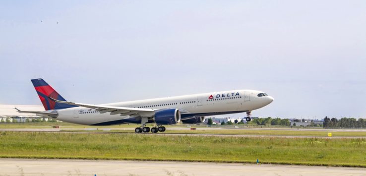 a plane on the runway