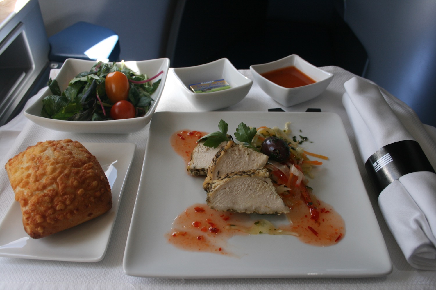 a plate of food on a table