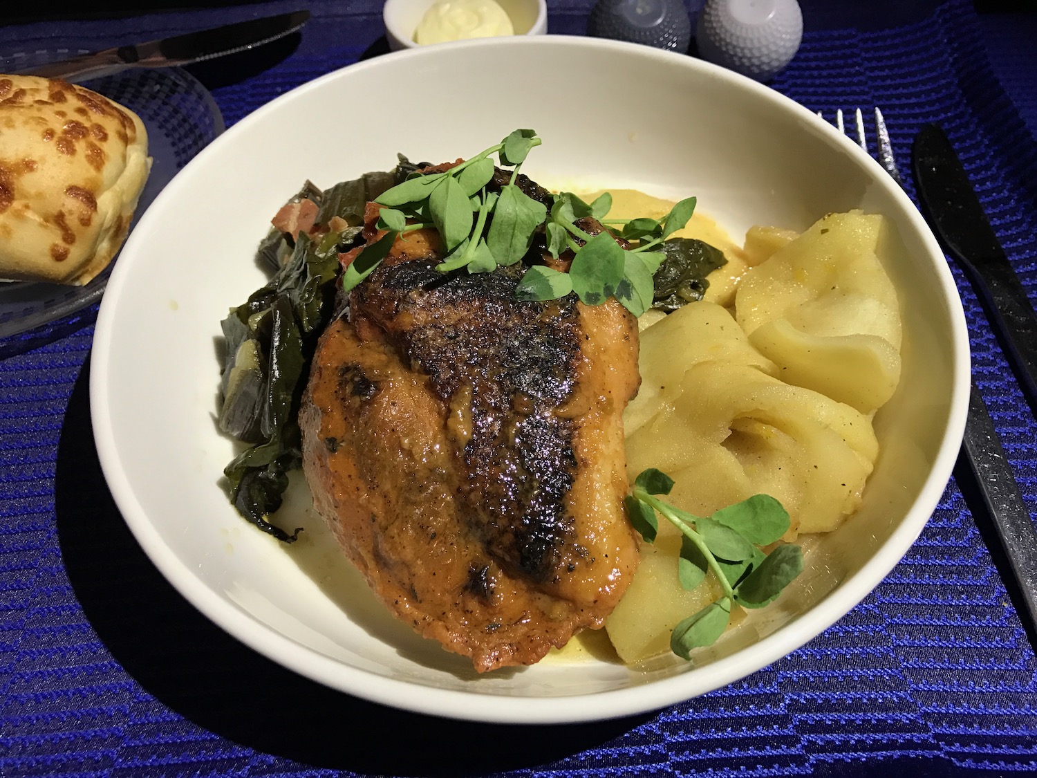 a plate of food on a table