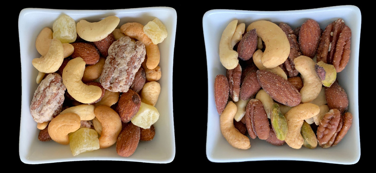 a couple of bowls of nuts