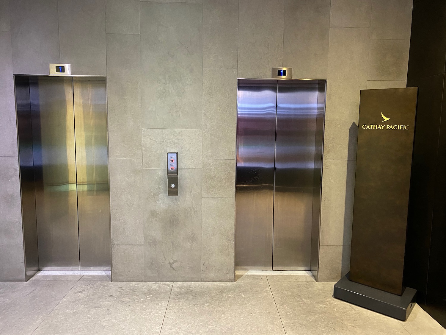two elevators in a building