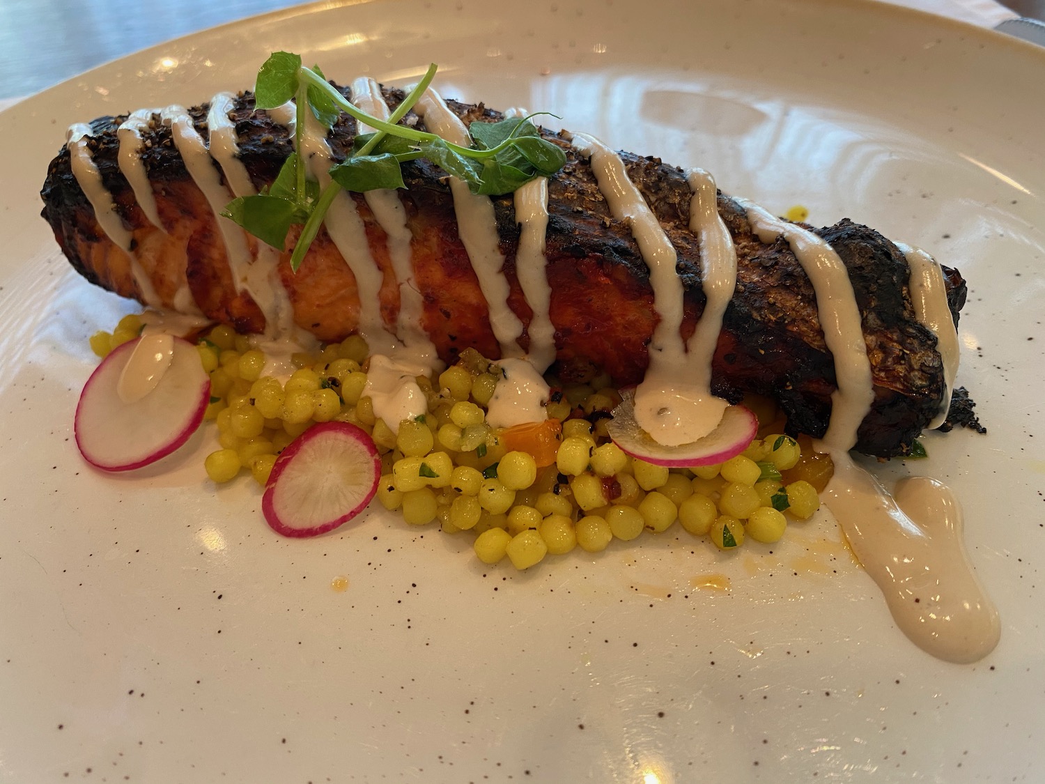 a plate of food on a table