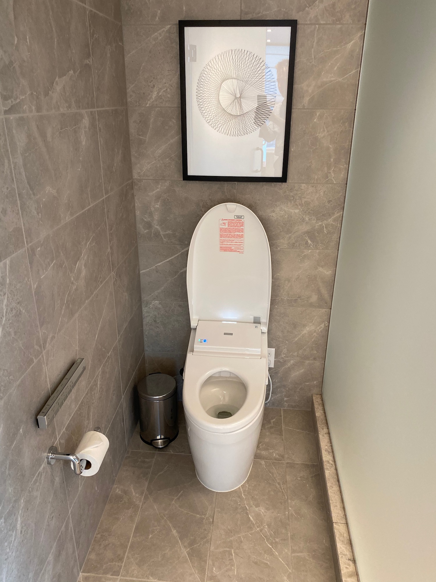 a toilet in a bathroom