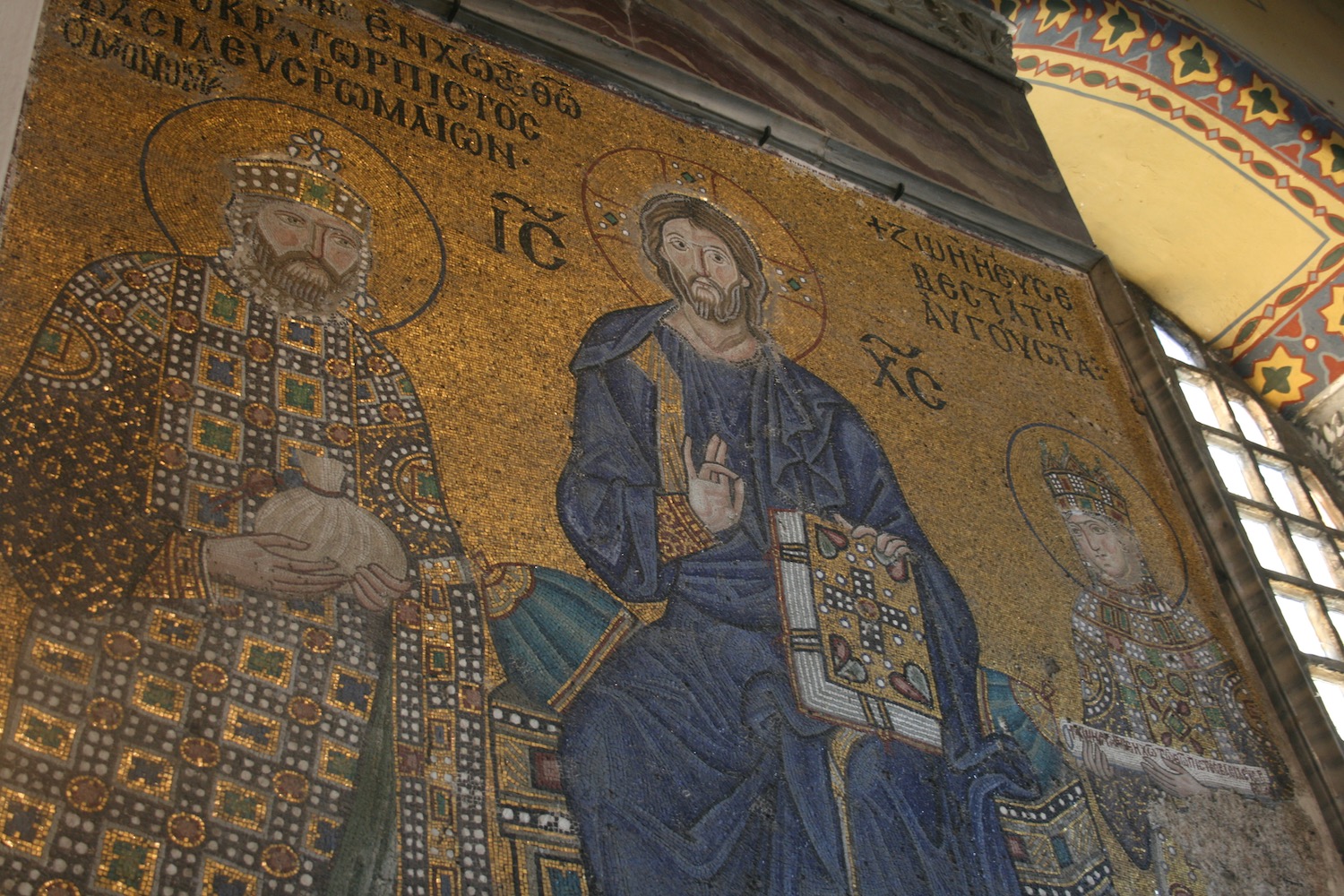 a mosaic of a man and a woman