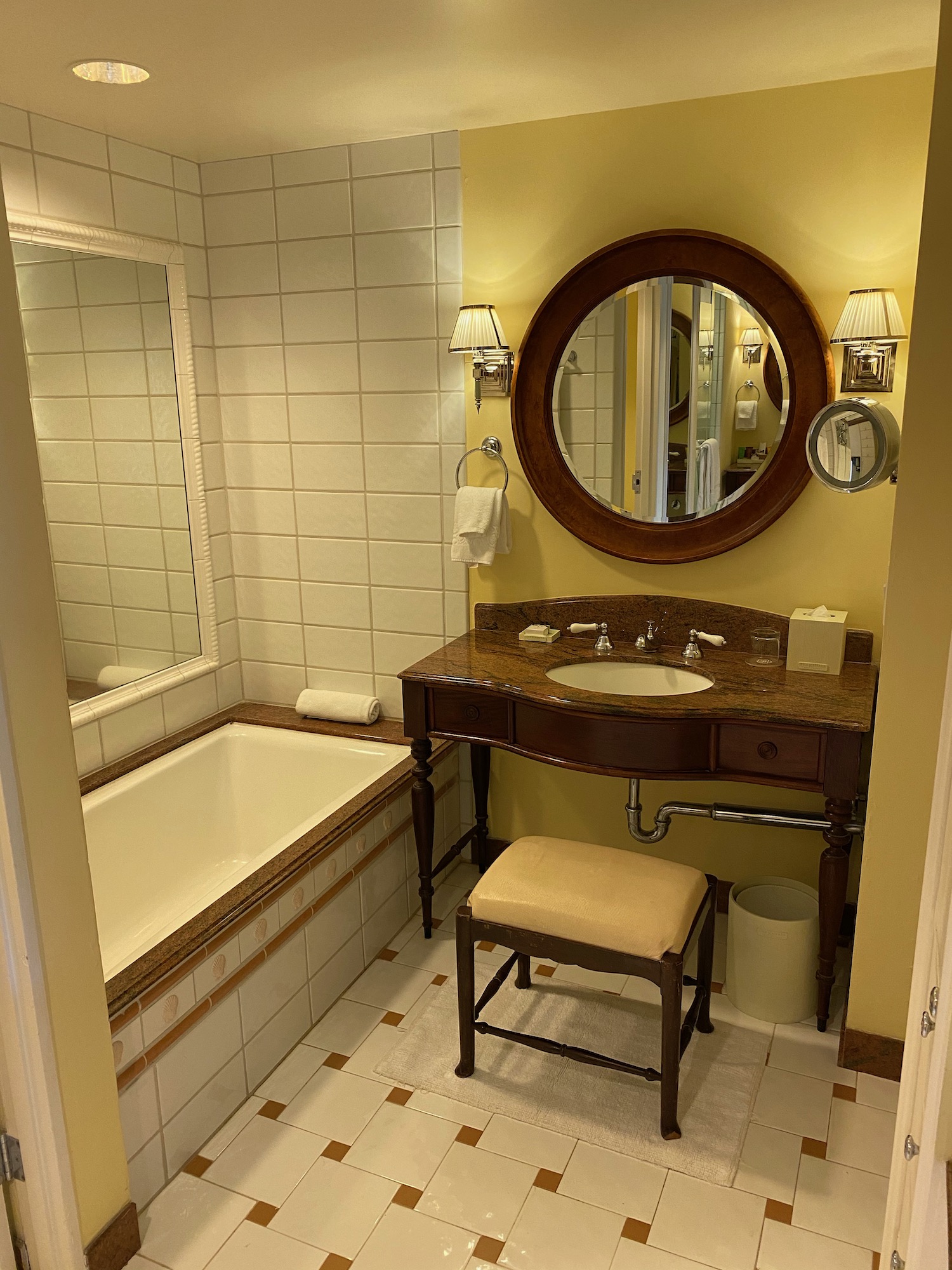 a bathroom with a sink and tub