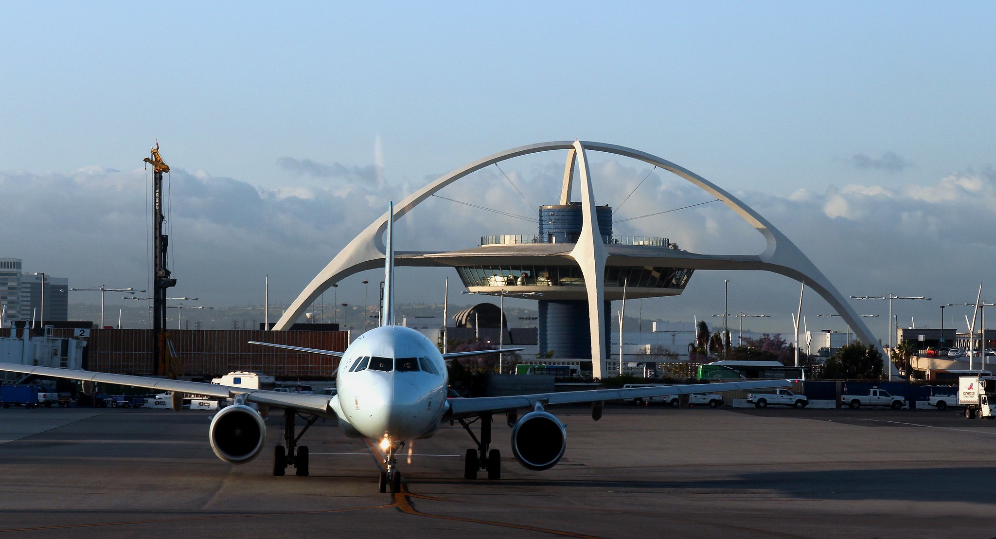 a plane on the runway