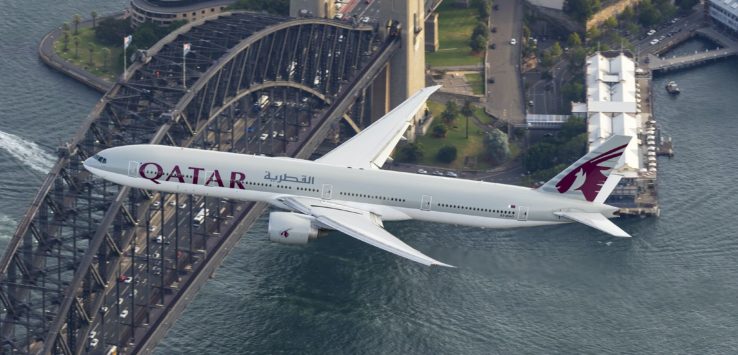 a plane flying over water