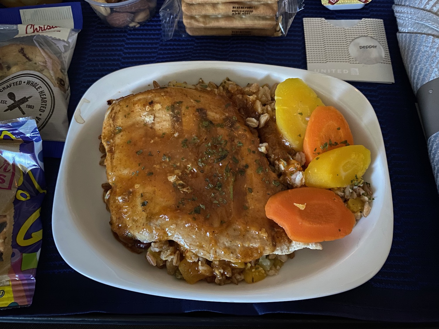 a plate of food on a table