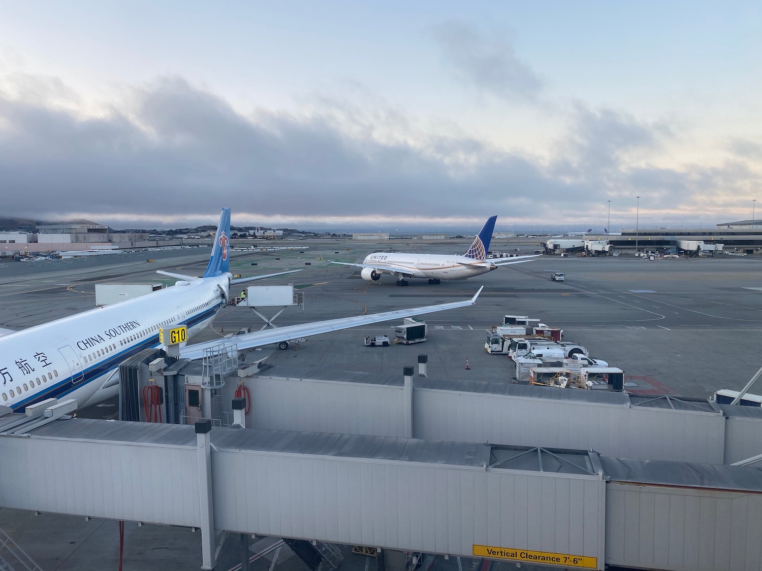 airplanes at an airport