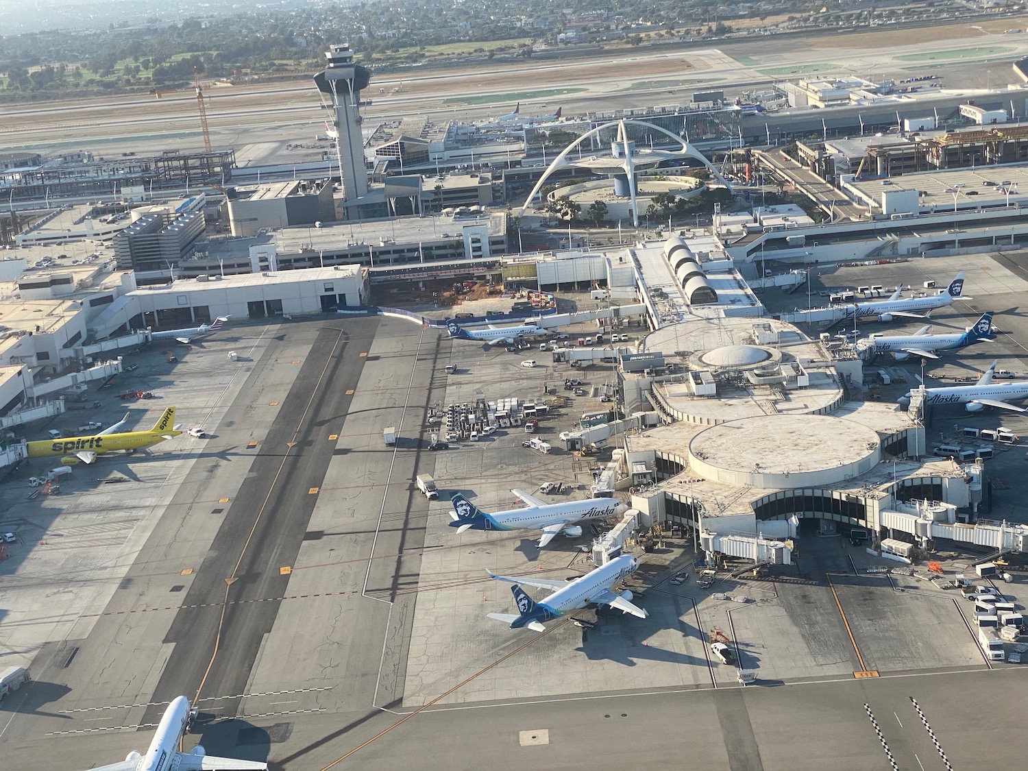 an aerial view of an airport