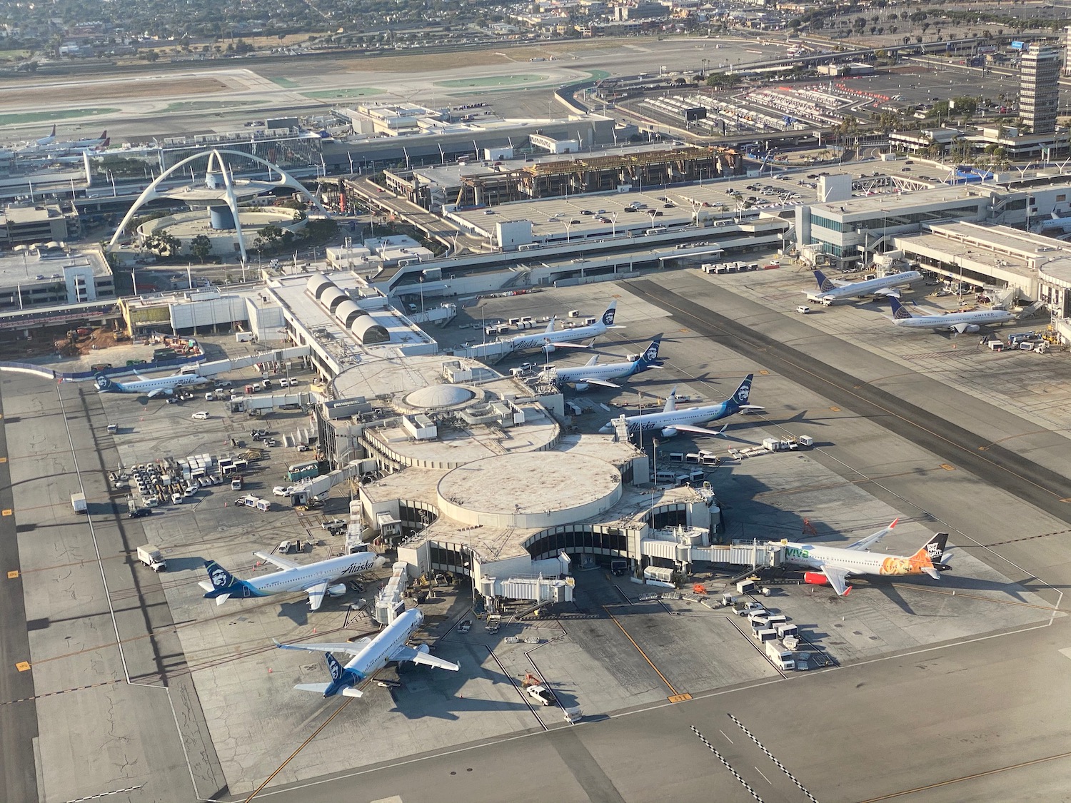 an aerial view of an airport