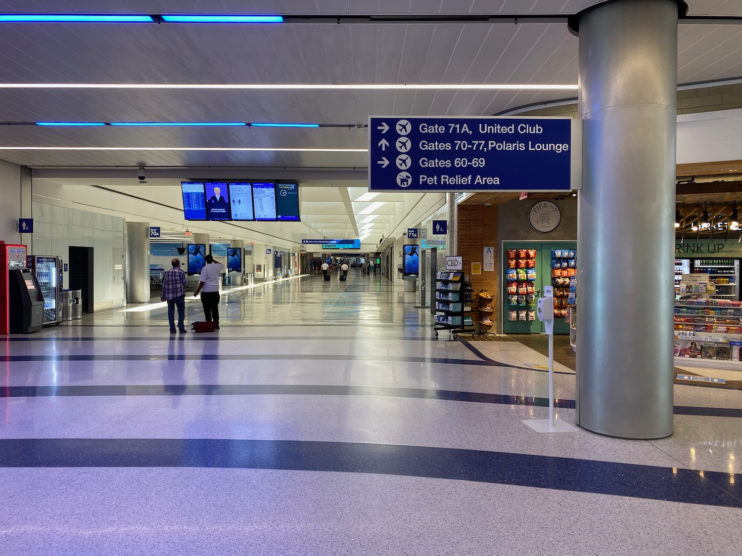 people in an airport terminal