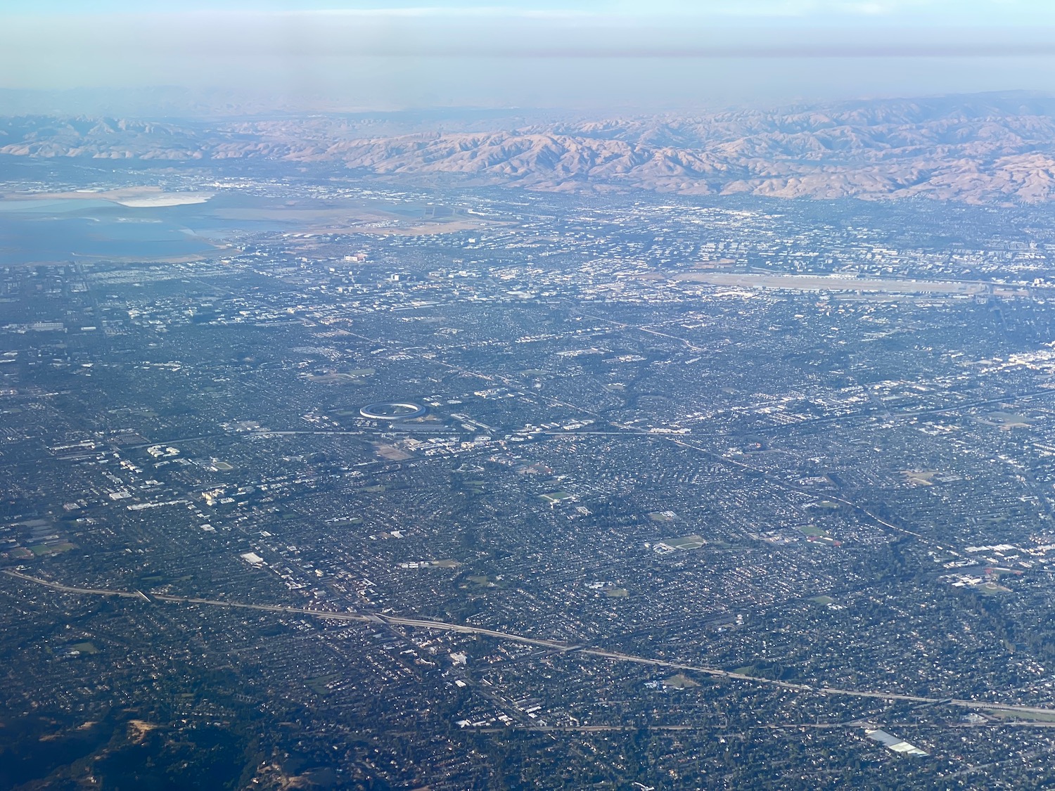 an aerial view of a city