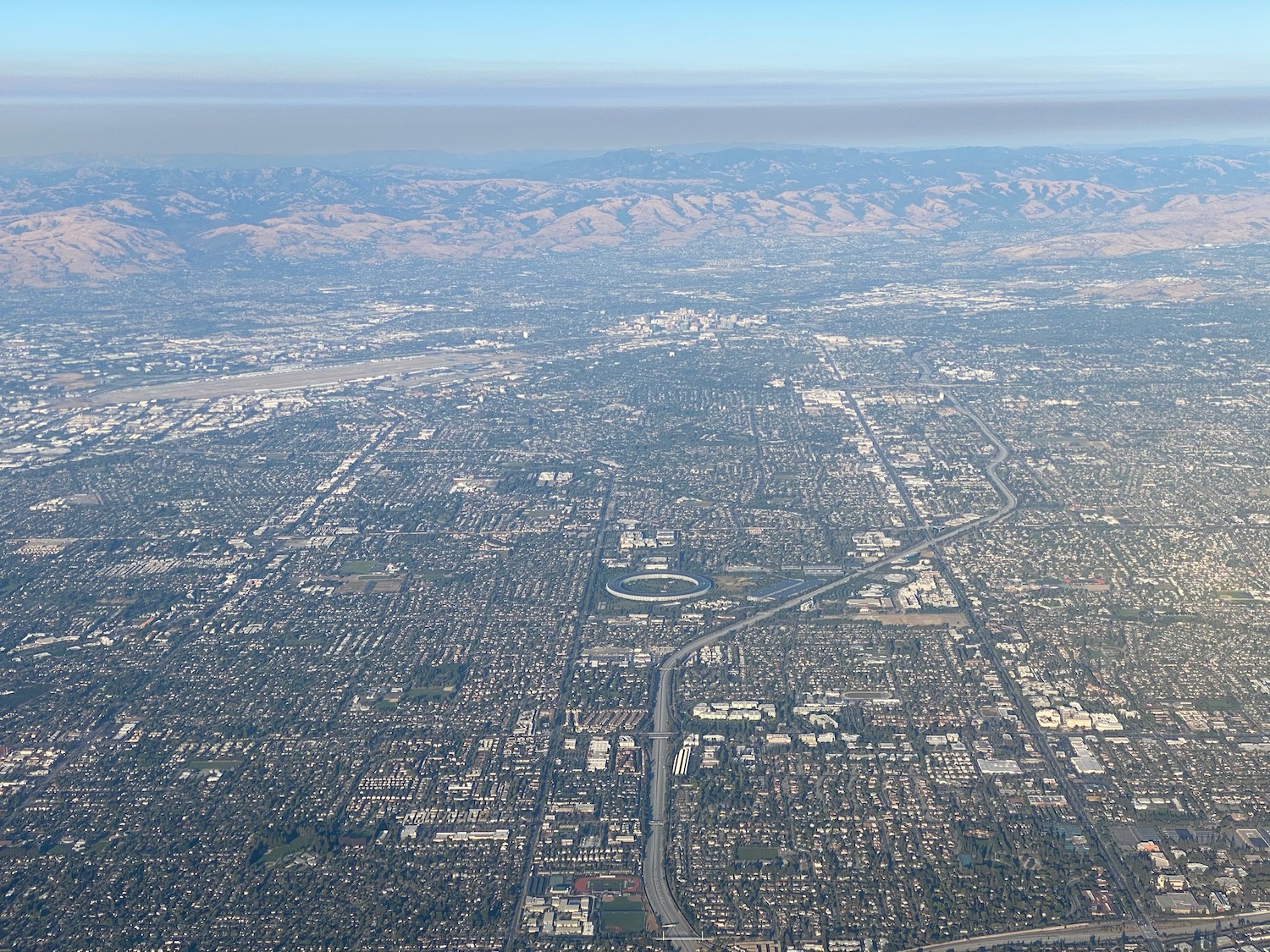 an aerial view of a city