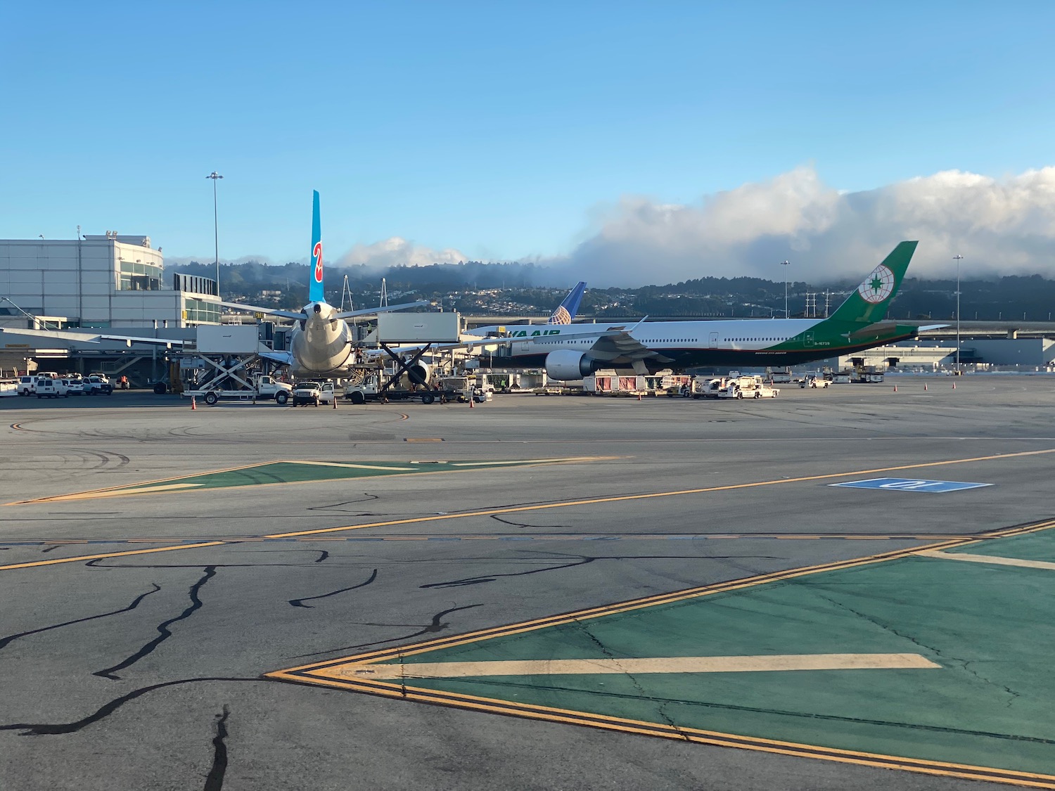 airplanes at an airport