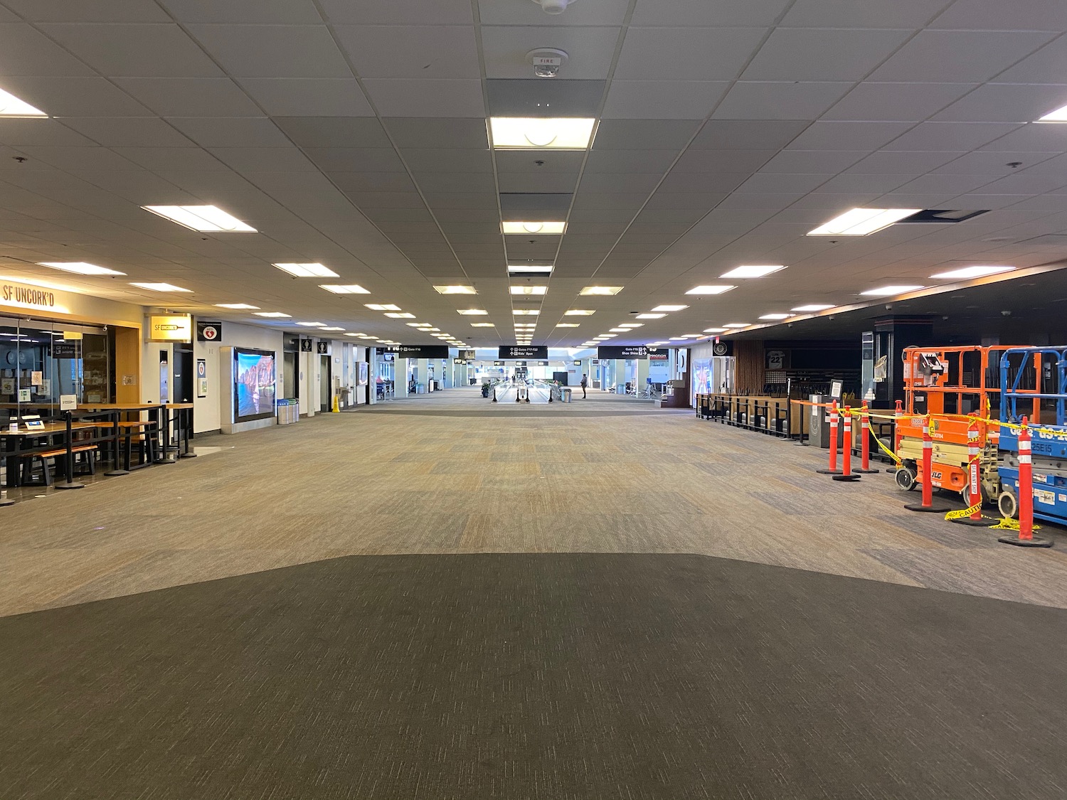 an empty airport terminal