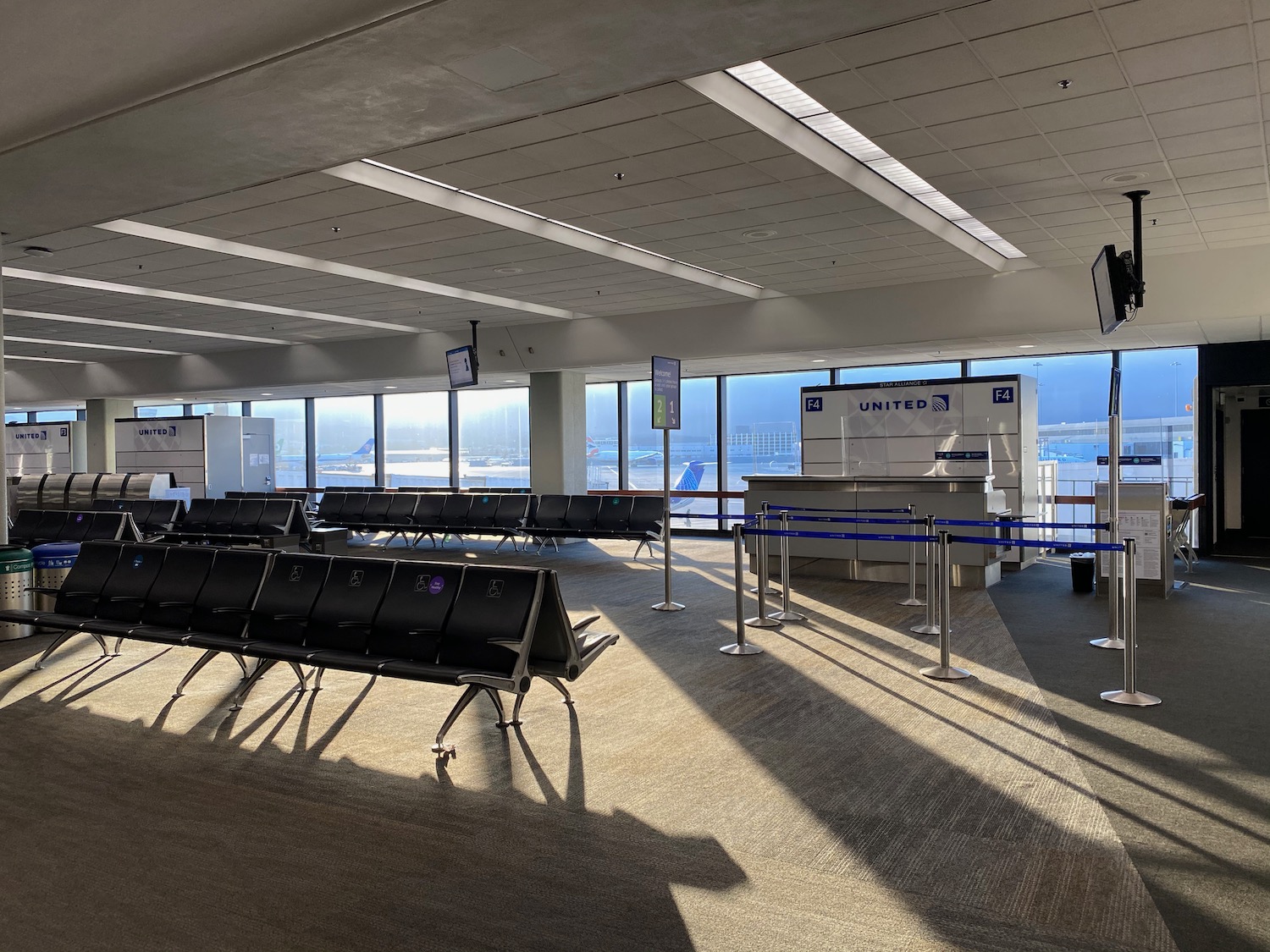 an empty airport terminal