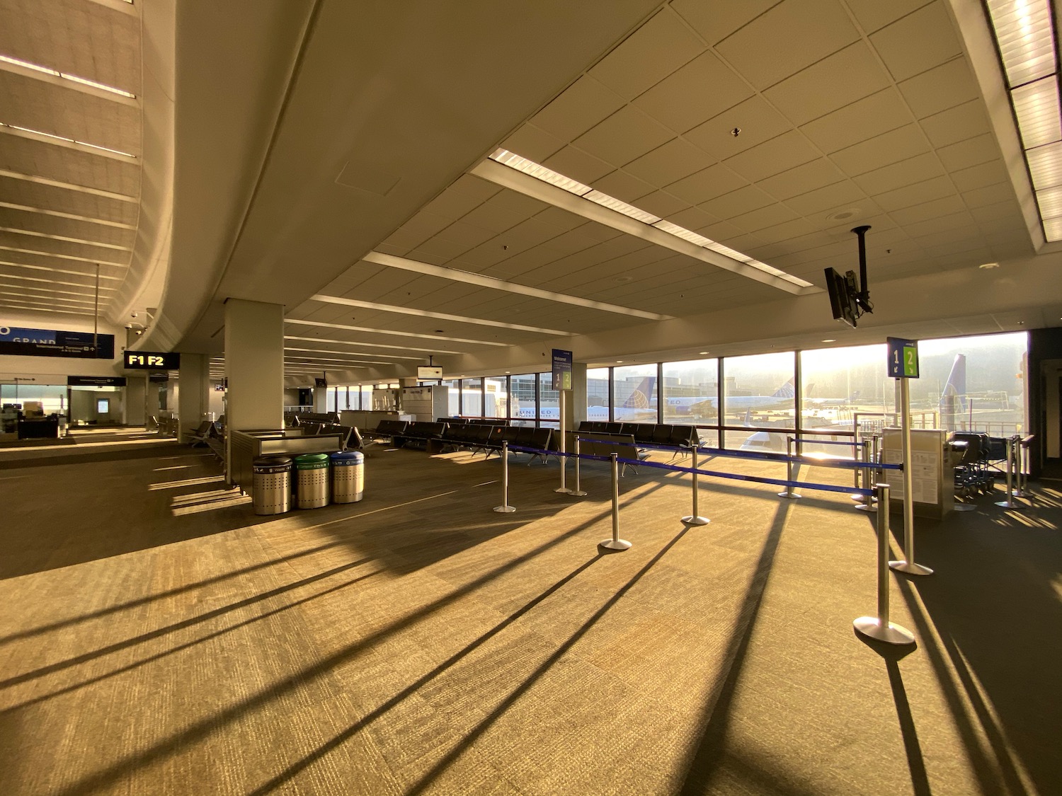 an empty airport terminal