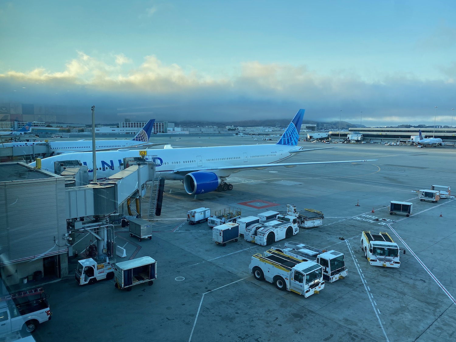 an airplane at an airport