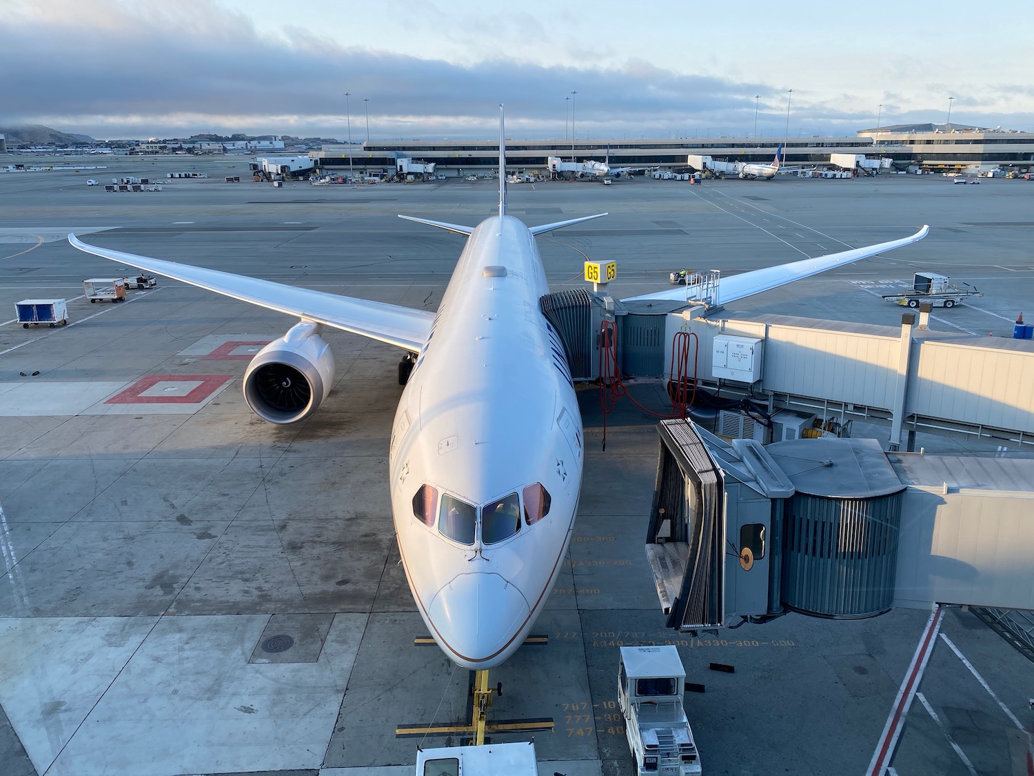 an airplane at an airport