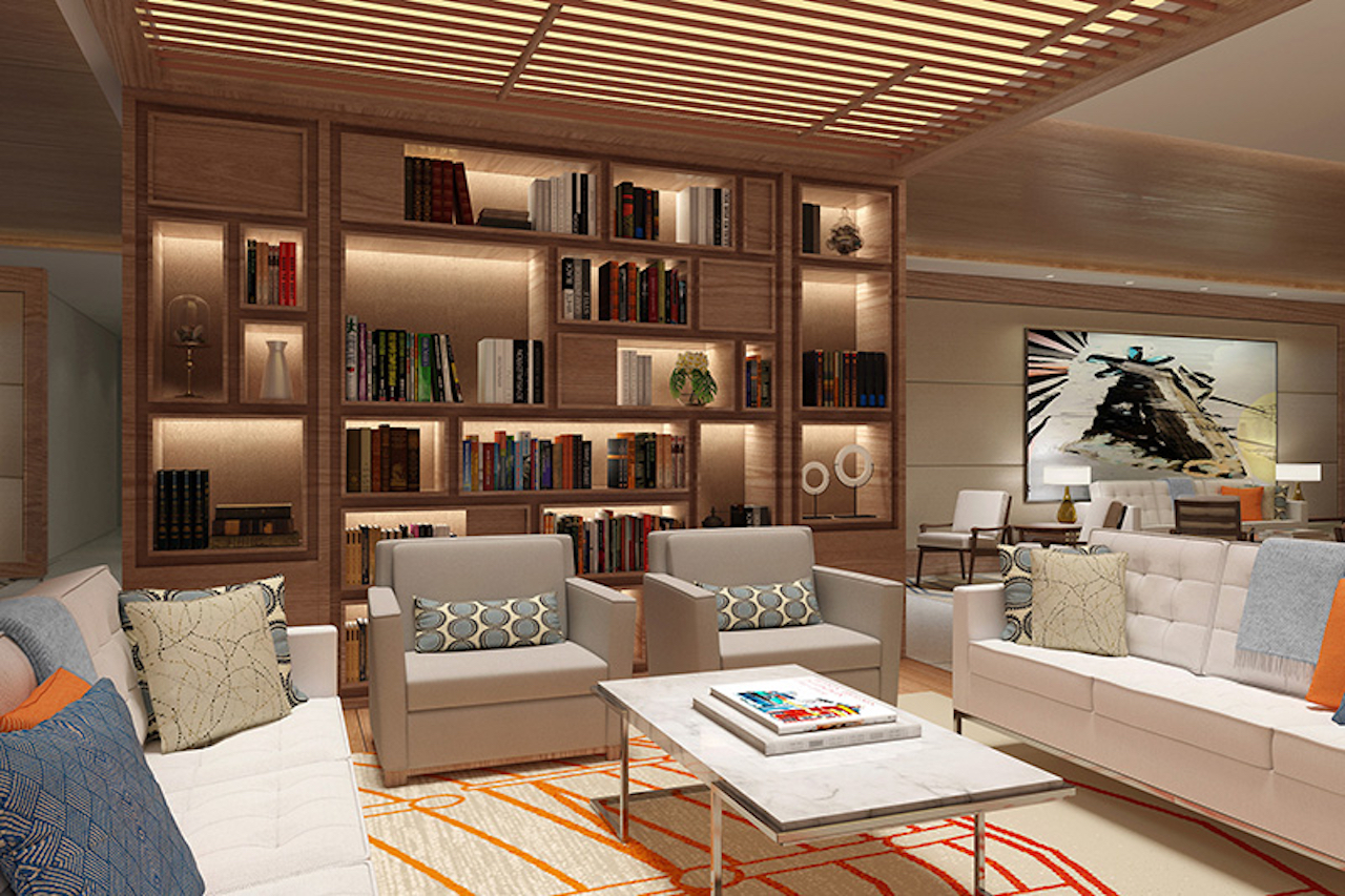 Rendering of the Viking Mississippi Ship - Living Room (Courtesy Viking)