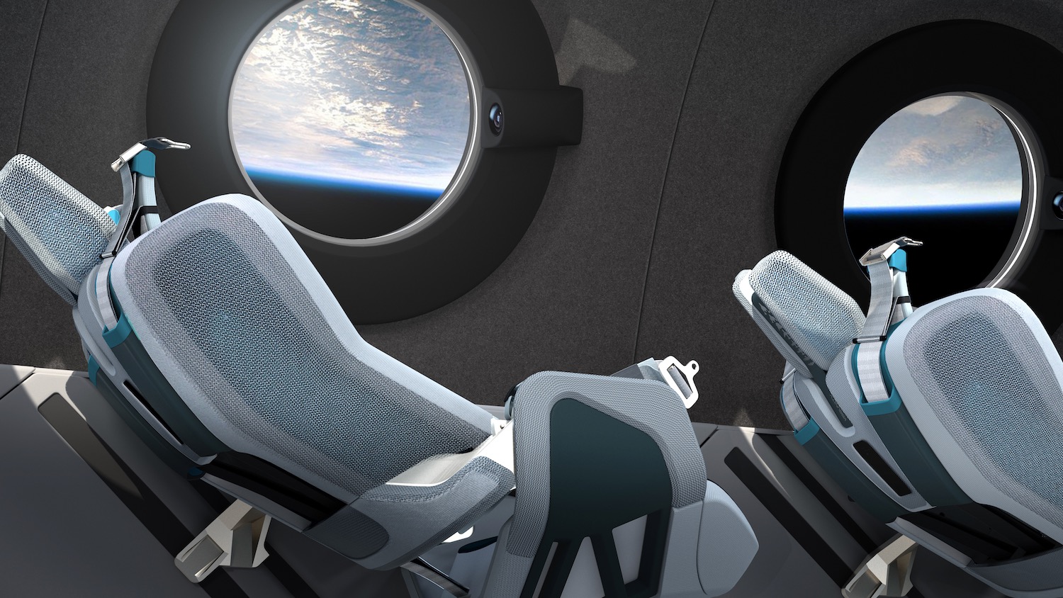 a view of earth from a space capsule