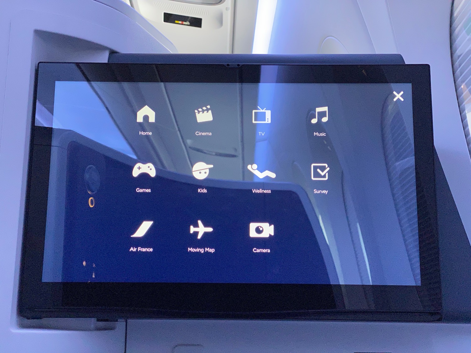 a screen on a plane