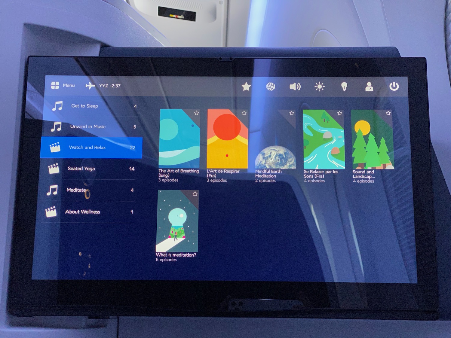 a screen on a plane