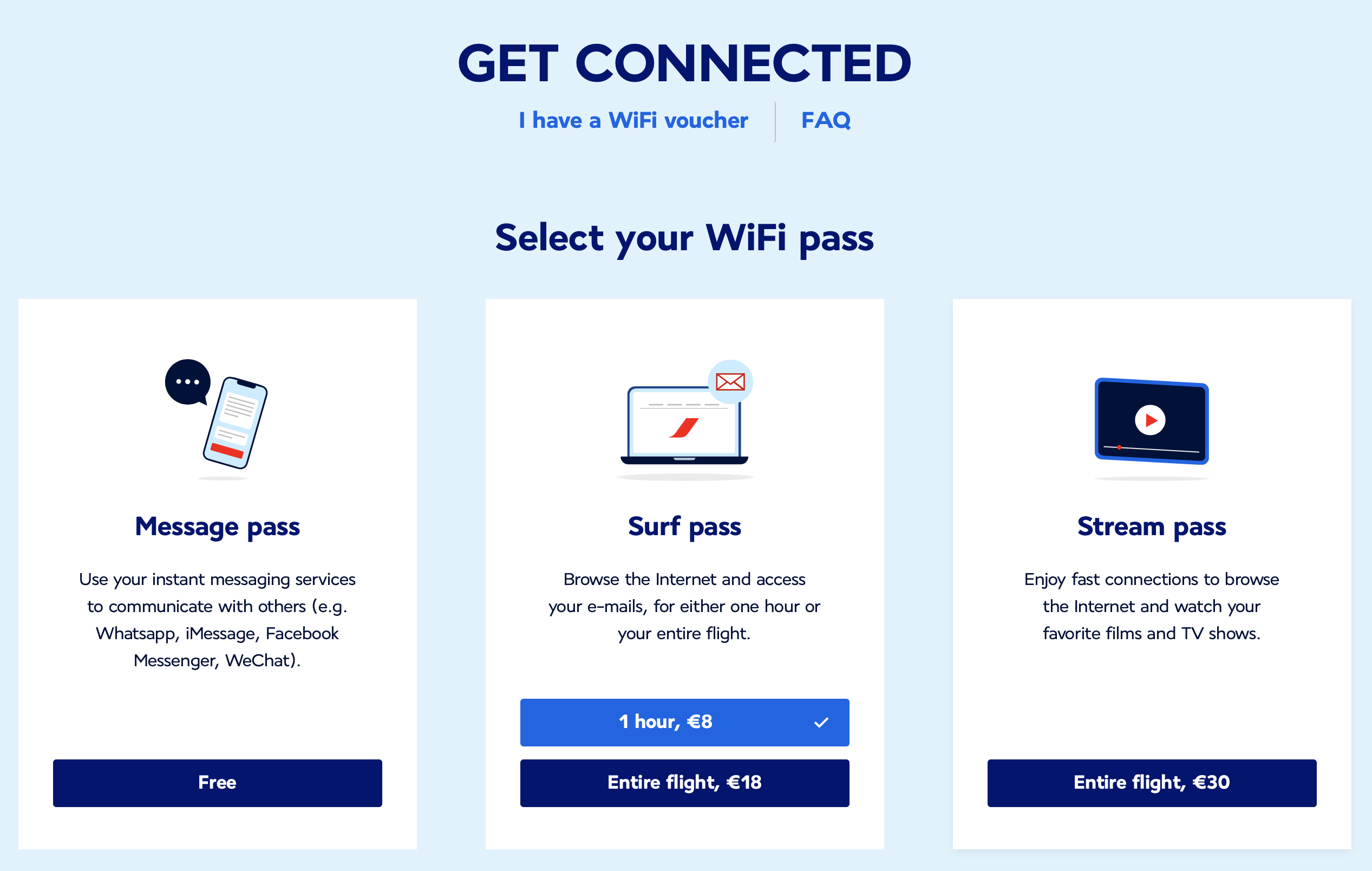 screens screenshot of a wifi pass