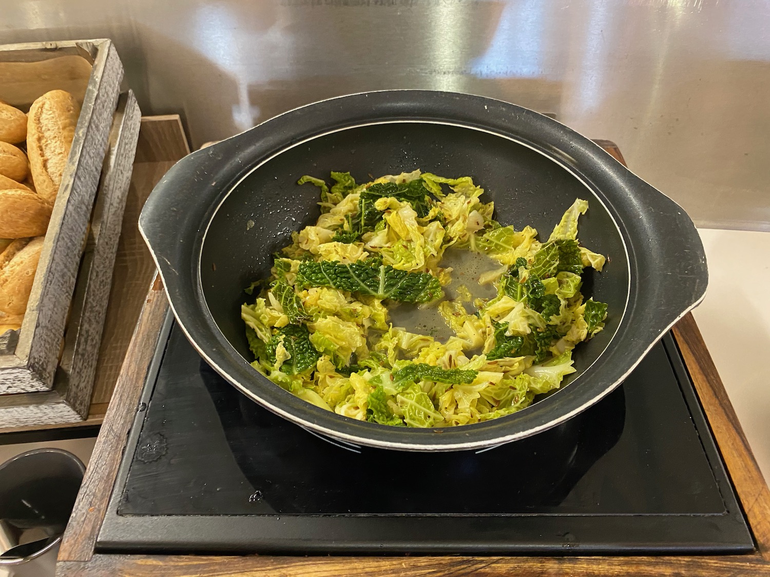 a bowl of food on a stove