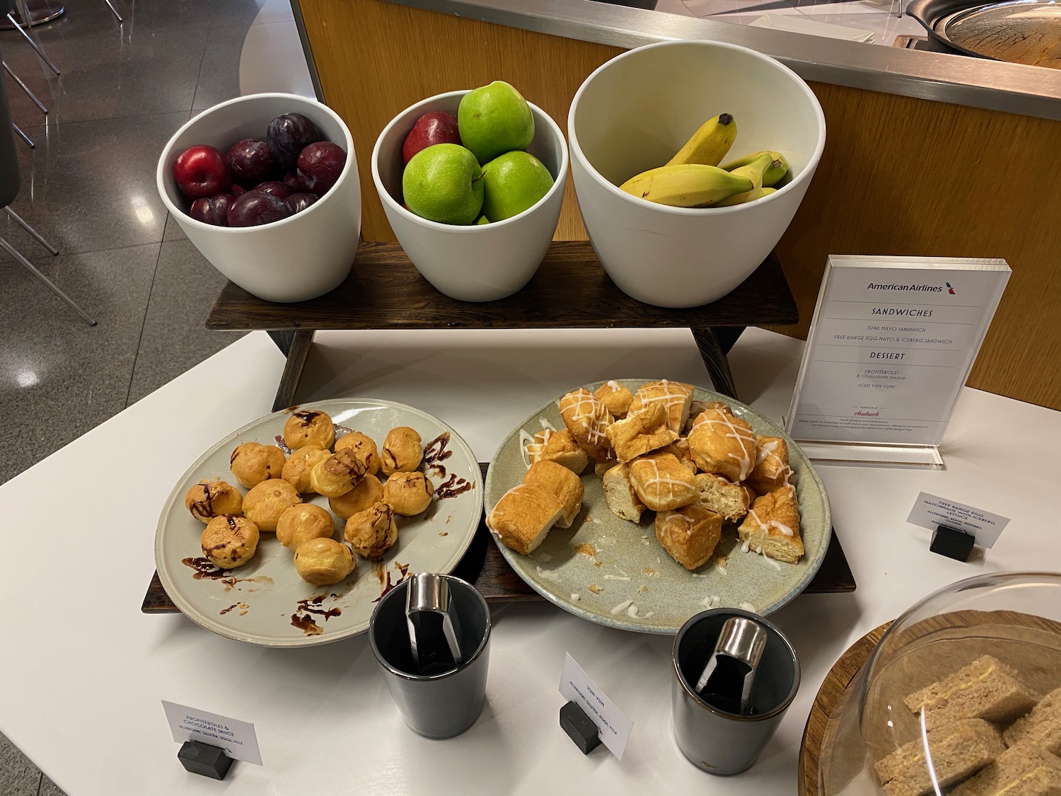 a table with food on it