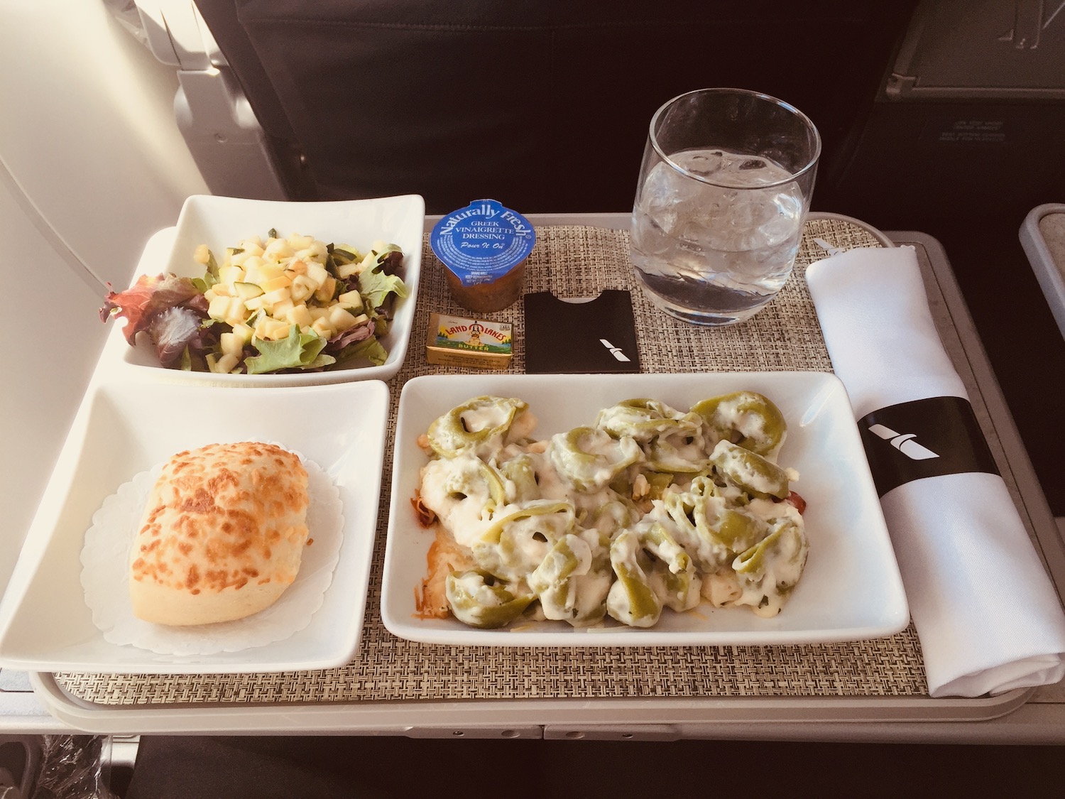 a tray with food on it